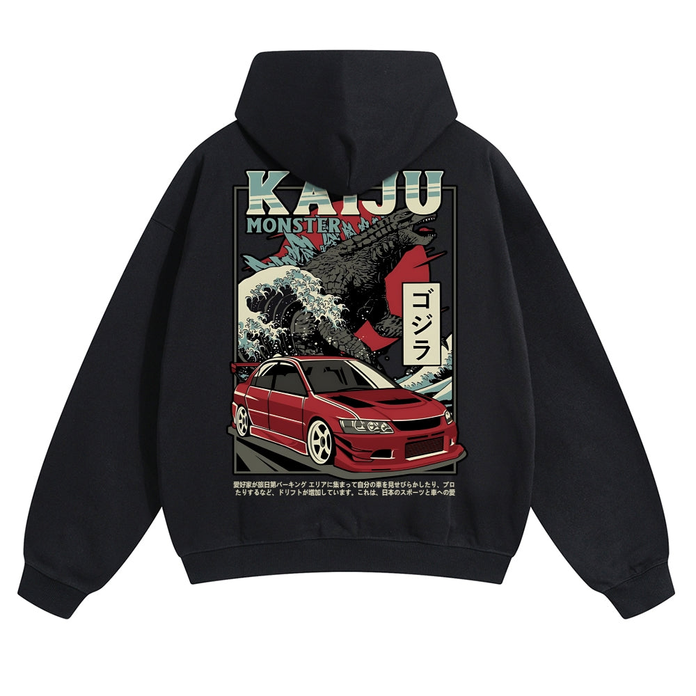 Kaiju Car Vintage Cotton Hoodie