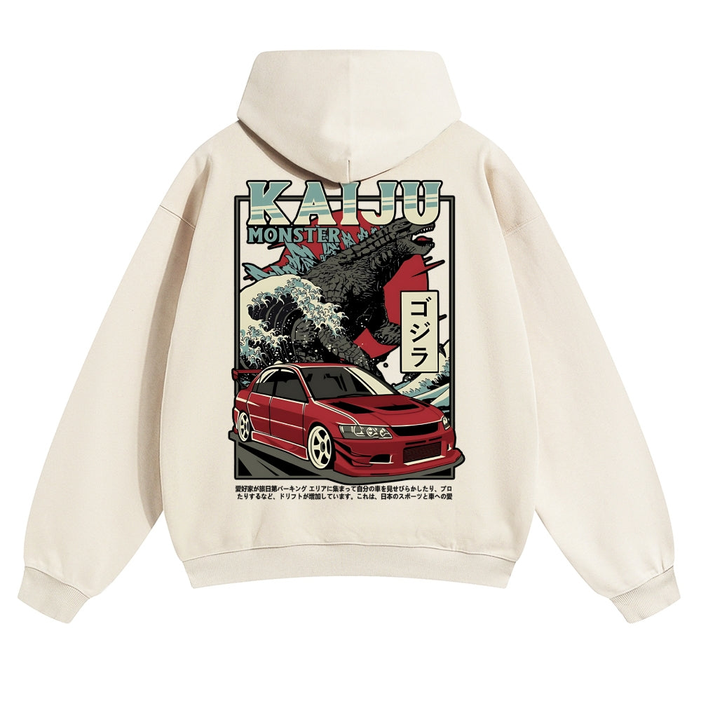 Kaiju Car Vintage Cotton Hoodie