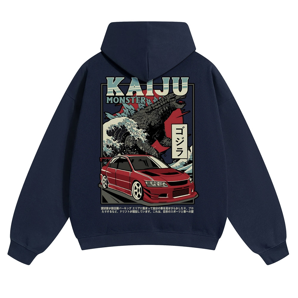 Kaiju Car Vintage Cotton Hoodie