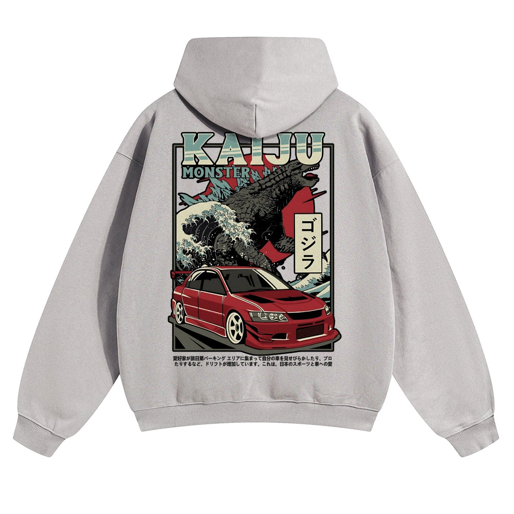 Kaiju Car Vintage Cotton Hoodie