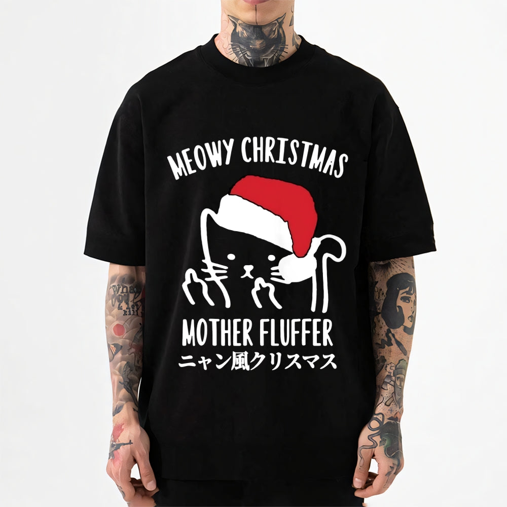 Christmas Cat Japanese Style Classic Tee