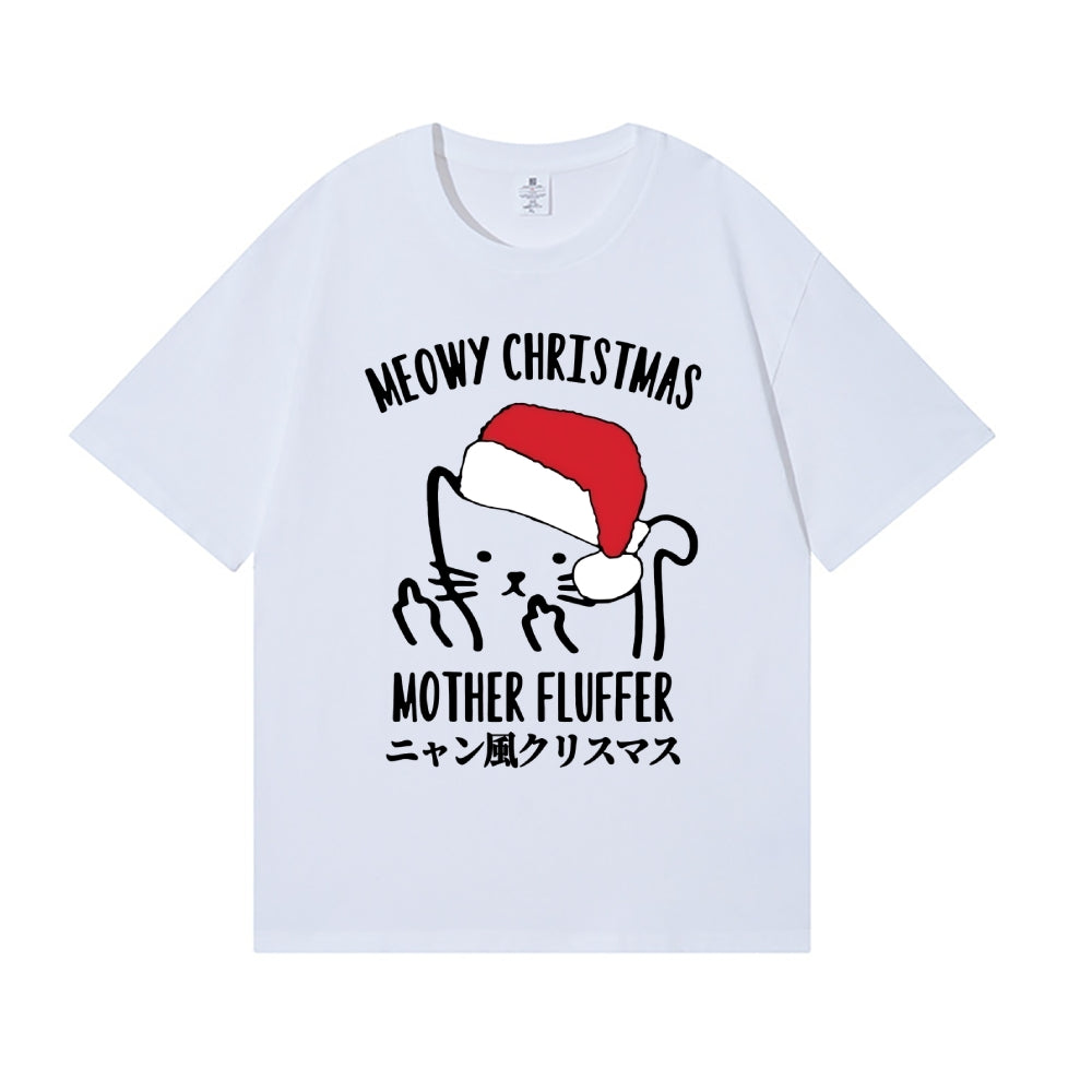 Christmas Cat Japanese Style Classic Tee