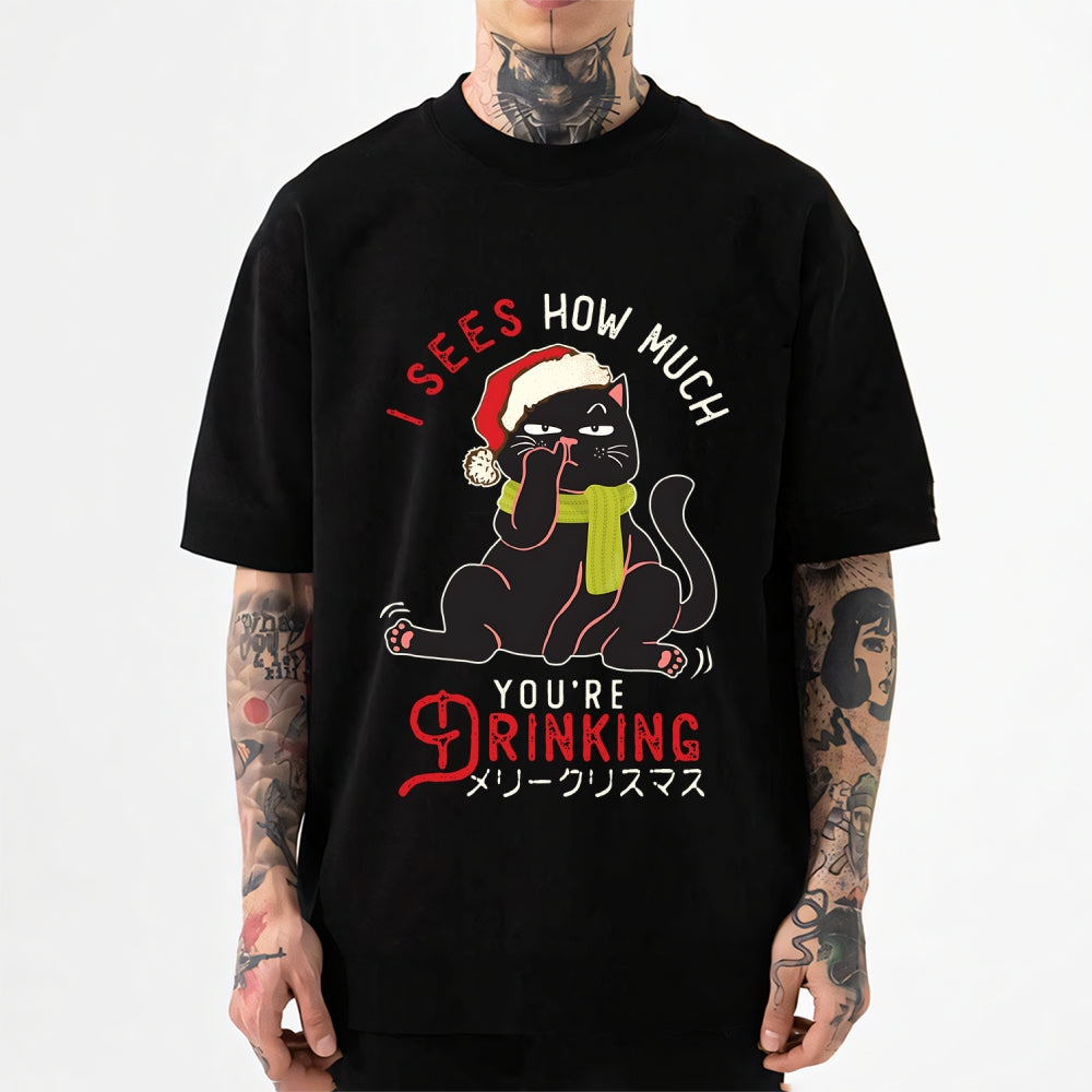 Christmas Cat Japanese Style Classic Tee