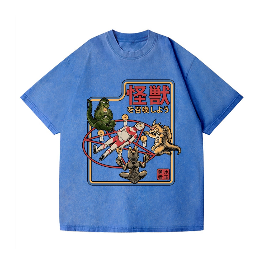 Kaiju Vintage Wash Japanese Design T-Shirt