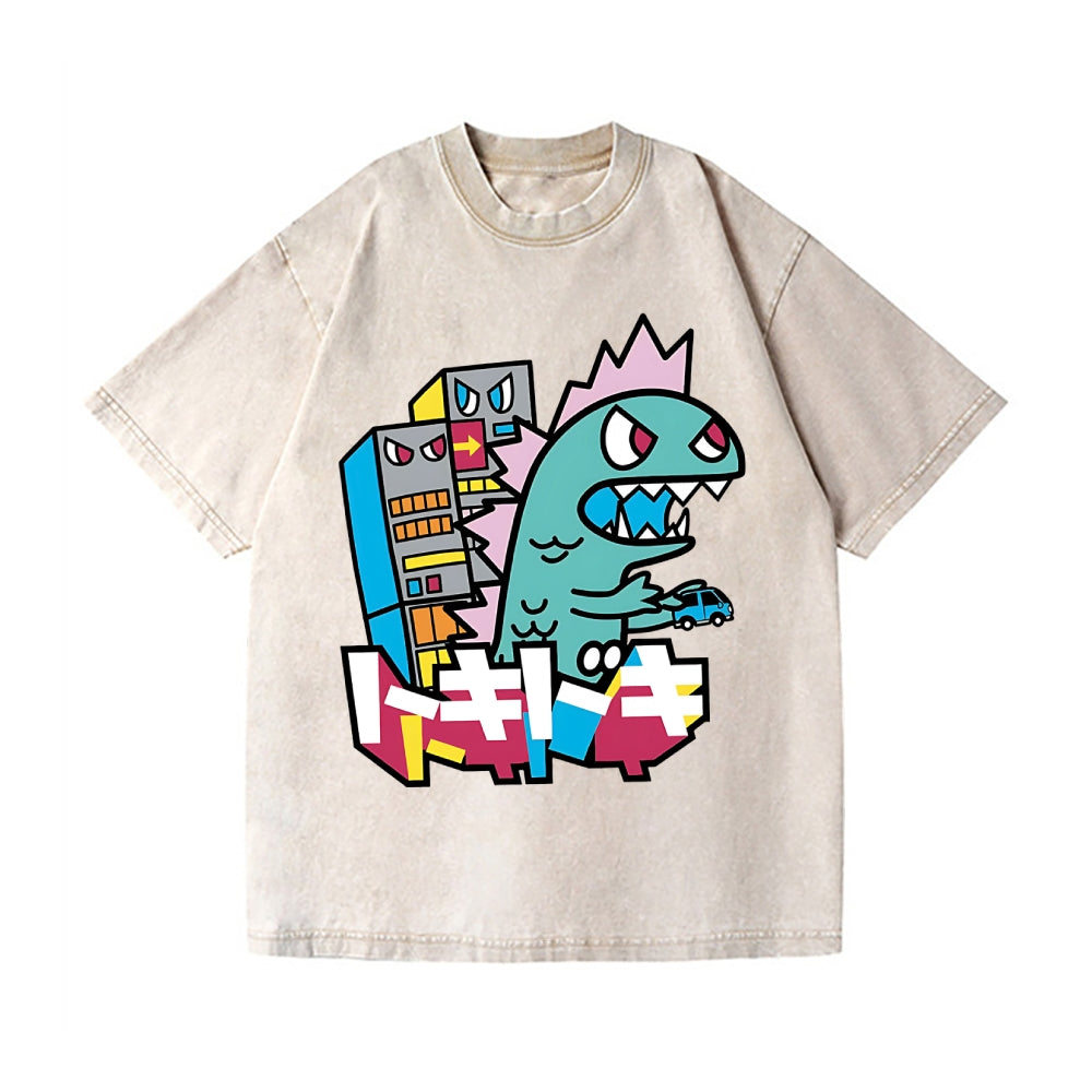 TD Kaiju Vintage Wash Japanese Design T-Shirt