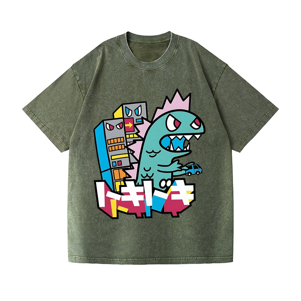 TD Kaiju Vintage Wash Japanese Design T-Shirt