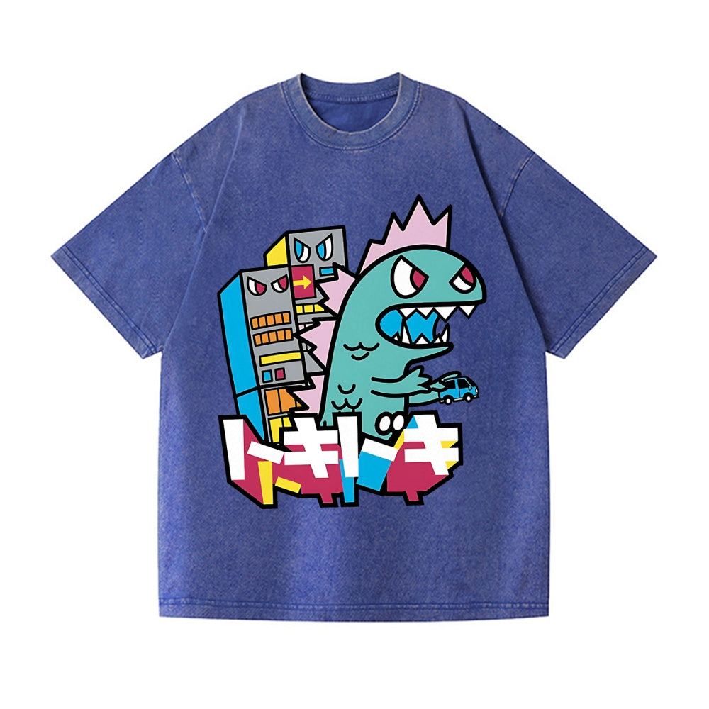 TD Kaiju Vintage Wash Japanese Design T-Shirt