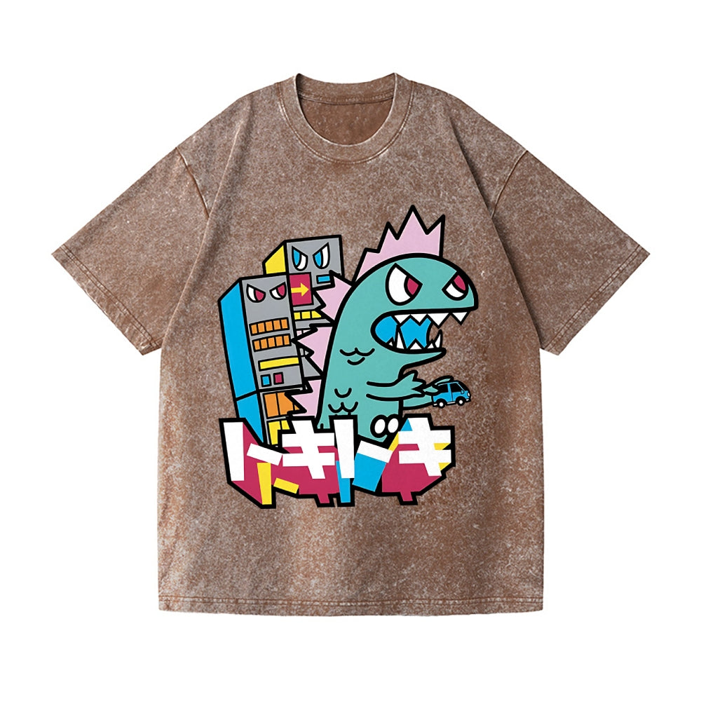 TD Kaiju Vintage Wash Japanese Design T-Shirt