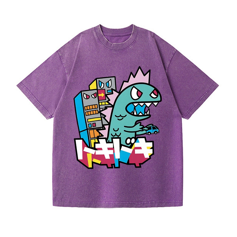TD Kaiju Vintage Wash Japanese Design T-Shirt