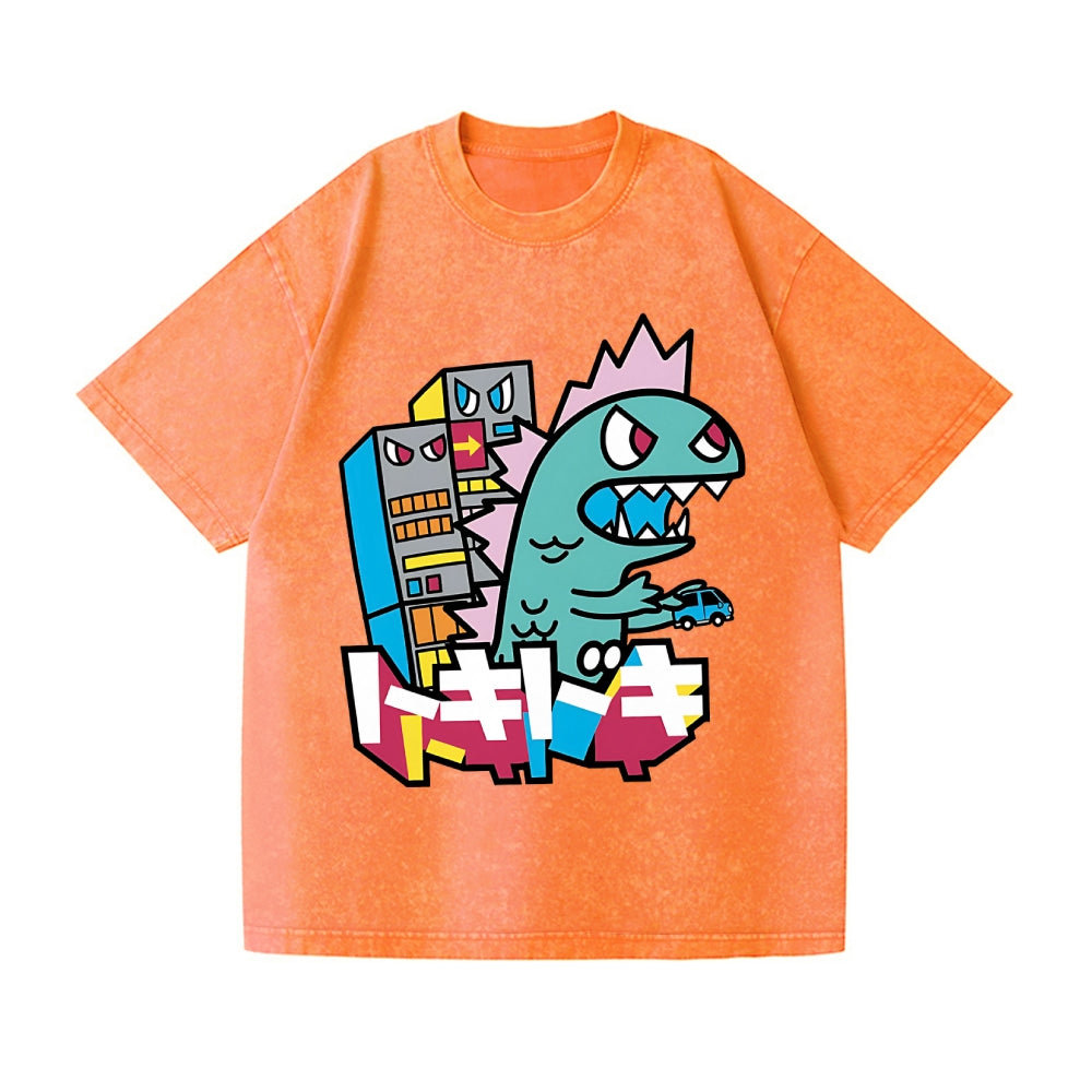 TD Kaiju Vintage Wash Japanese Design T-Shirt