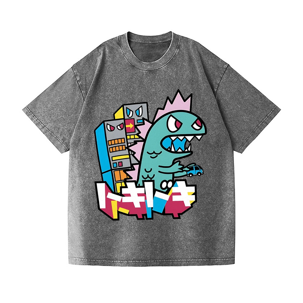 TD Kaiju Vintage Wash Japanese Design T-Shirt