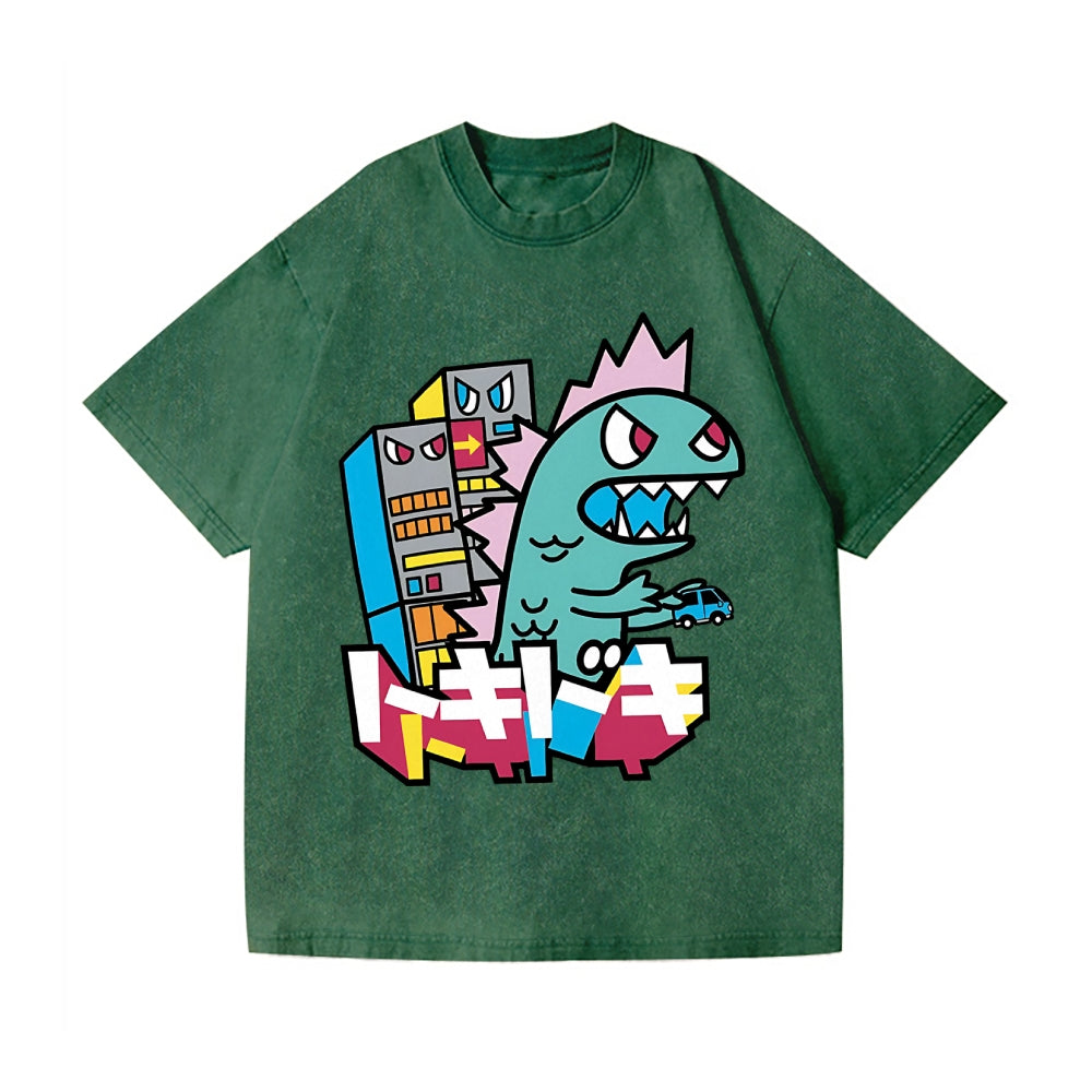 TD Kaiju Vintage Wash Japanese Design T-Shirt