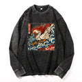 Basan Vintage Cotton Wash Crewneck Long-Sleeve T-Shirt