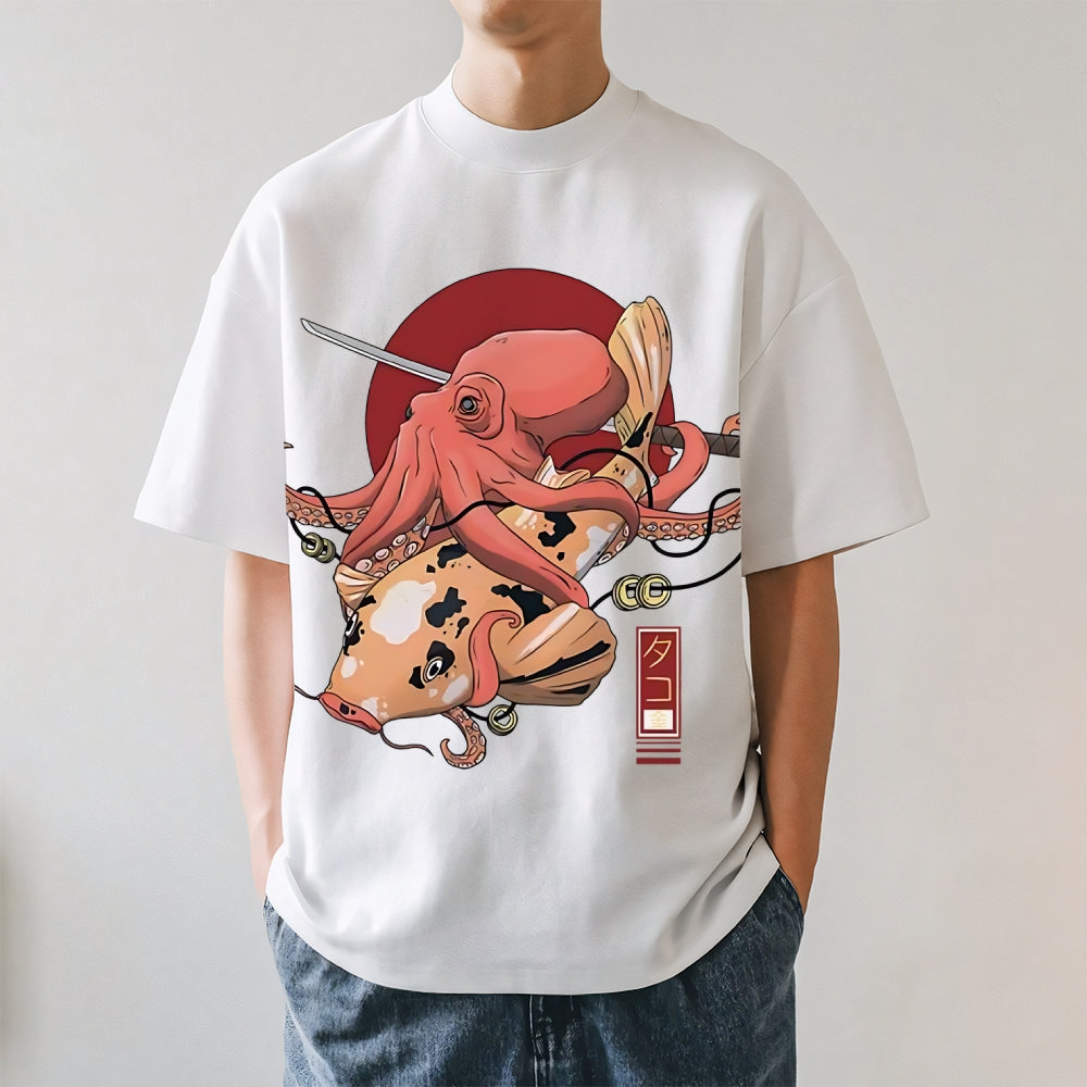 Octopus Samurai Japanese Style Classic Tee
