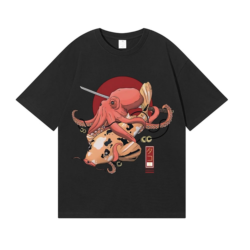 Octopus Samurai Japanese Style Classic Tee