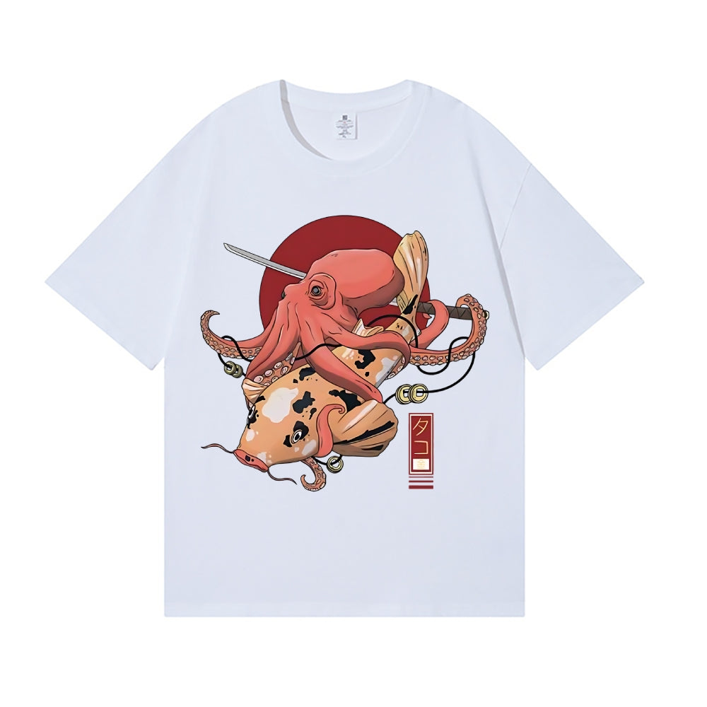 Octopus Samurai Japanese Style Classic Tee