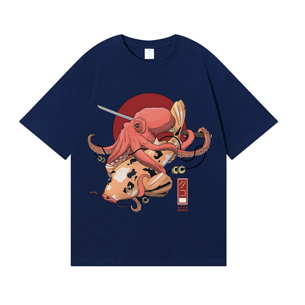 Octopus Samurai Japanese Style Classic Tee