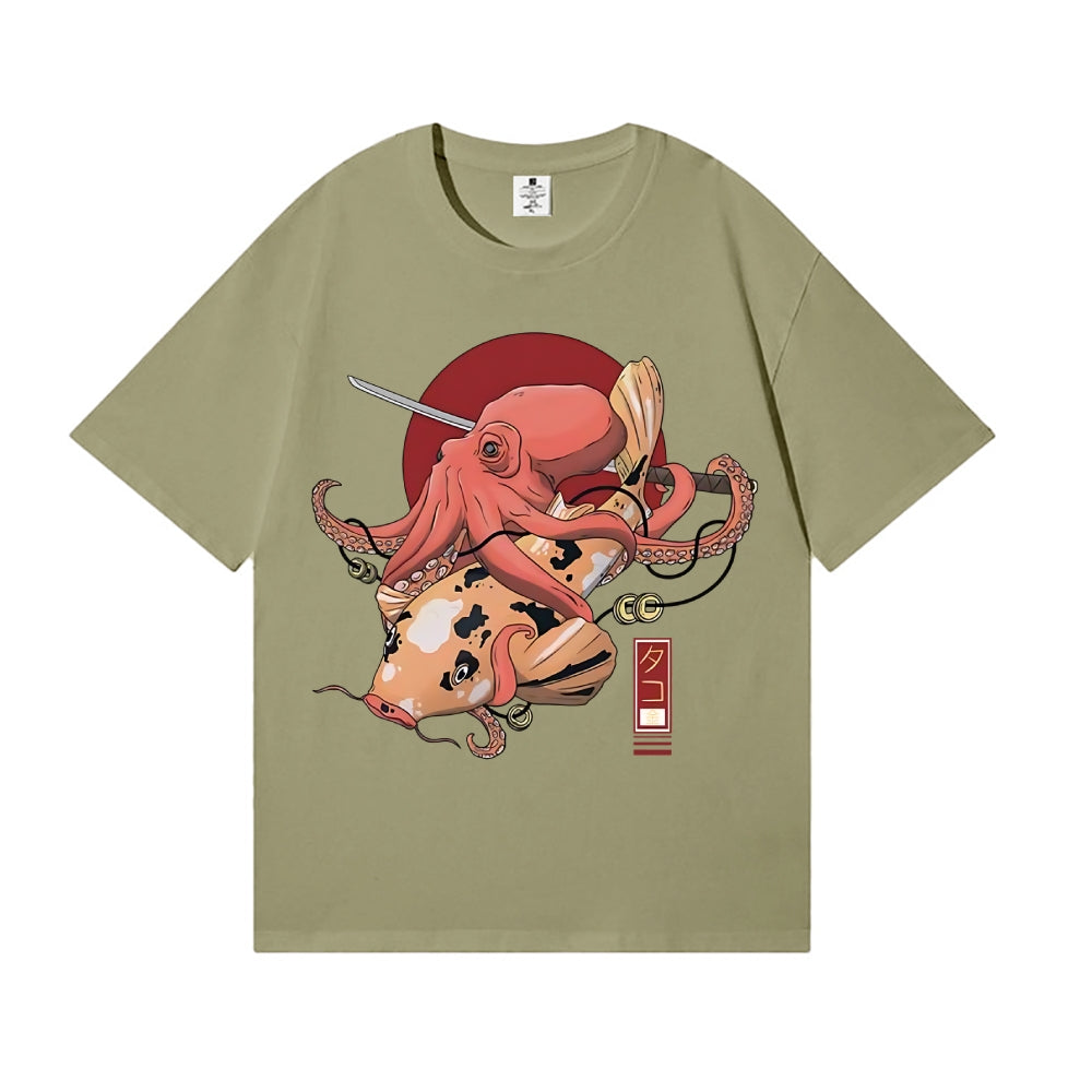 Octopus Samurai Japanese Style Classic Tee