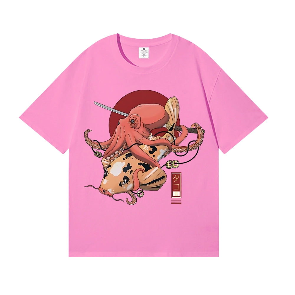 Octopus Samurai Japanese Style Classic Tee