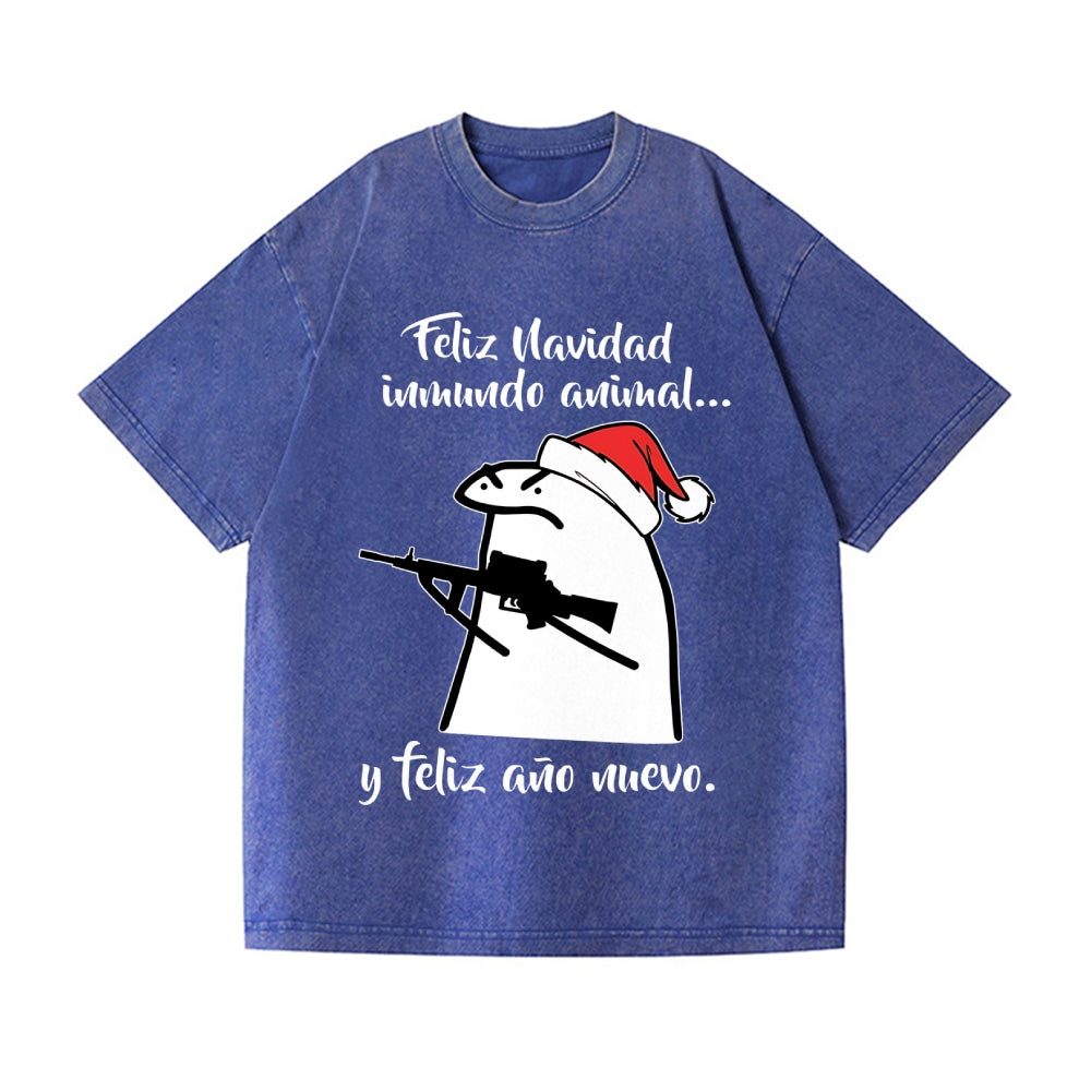 Merry Christmas Vintage Wash Japanese Design T-Shirt