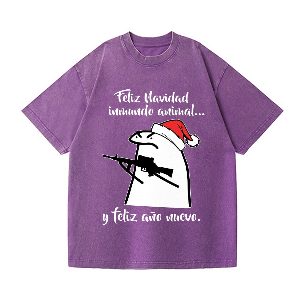 Merry Christmas Vintage Wash Japanese Design T-Shirt