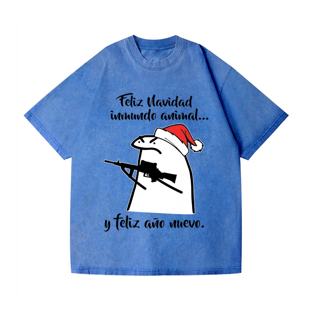 Merry Christmas Vintage Wash Japanese Design T-Shirt