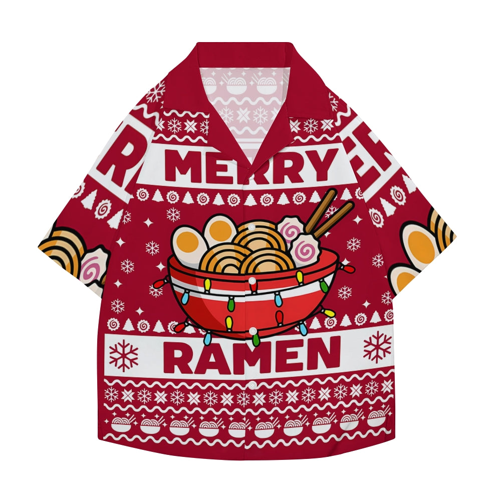 Merry Christmas Ramen Japanese Style Camp Shirt