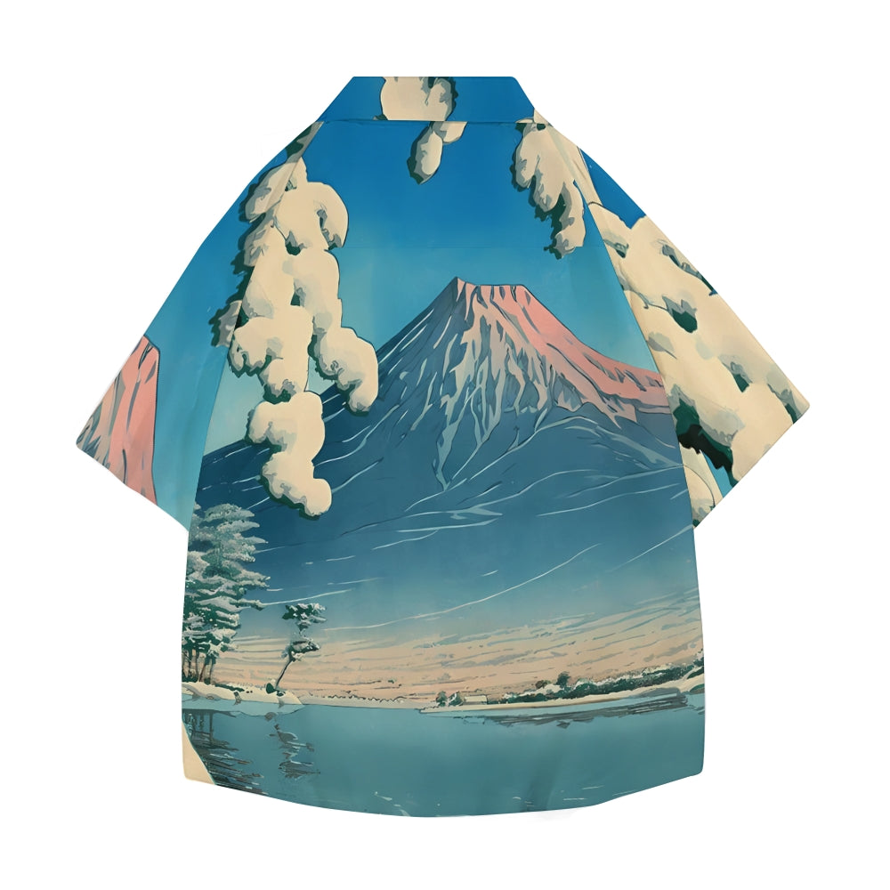 Fuji Mount Japanese Style Camp Shirt