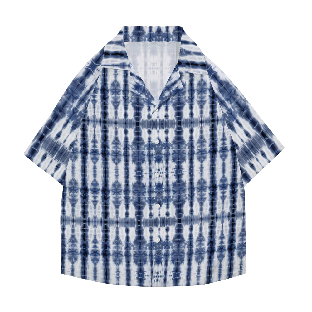 Ink Texture Japanese Style Camp Shirt