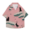 Cat Japanese Style Camp Shirt