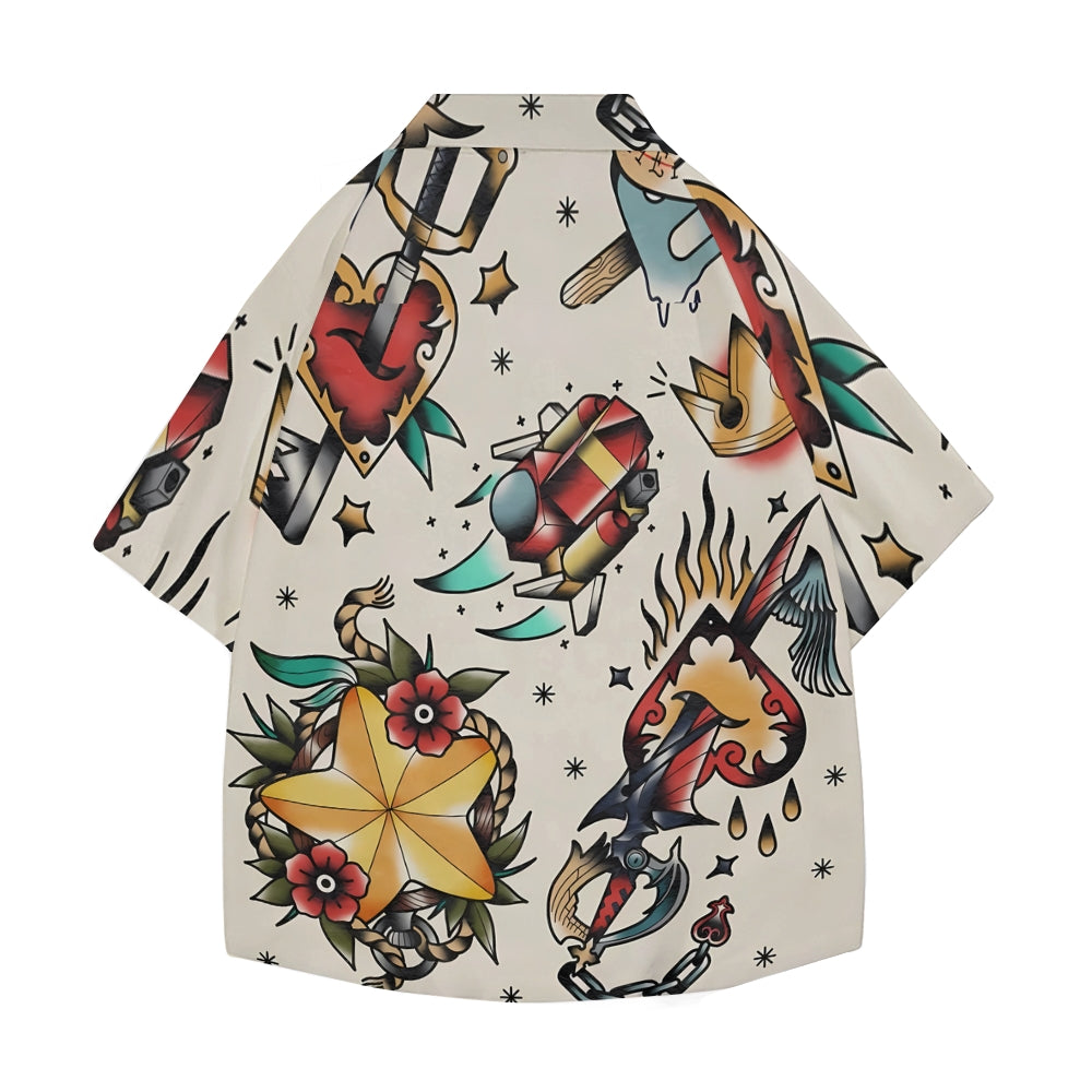 Kingdom Hearts Japanese Style Camp Shirt