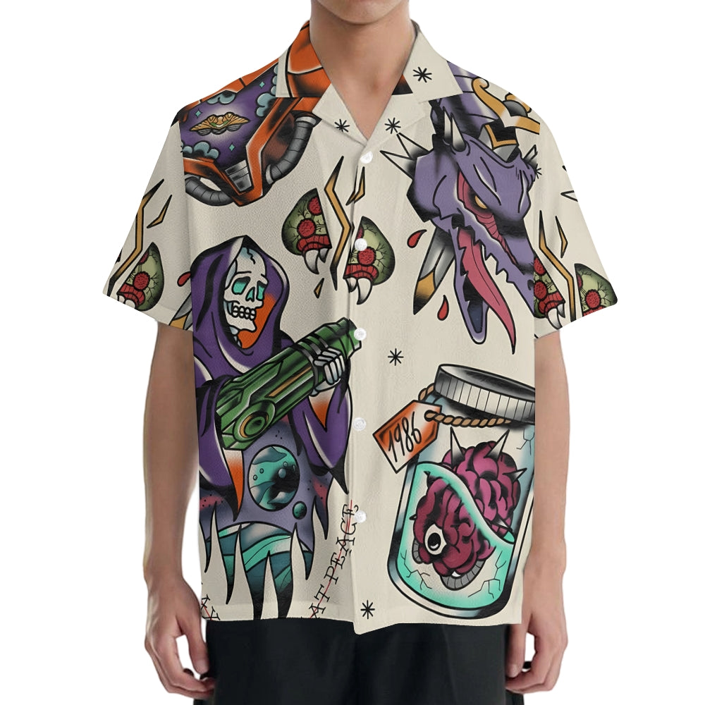 Metroid Traditional Tattoo Japanese Style Camp Shirt