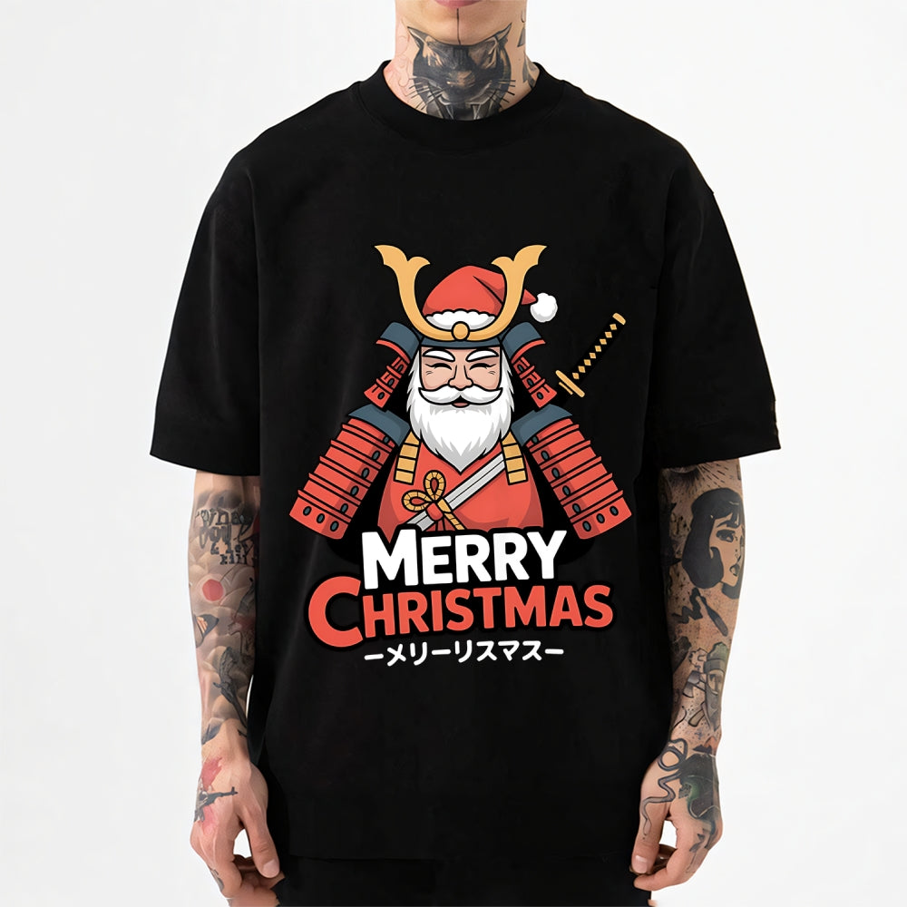 Christmas Samurai Japanese Style Classic Tee