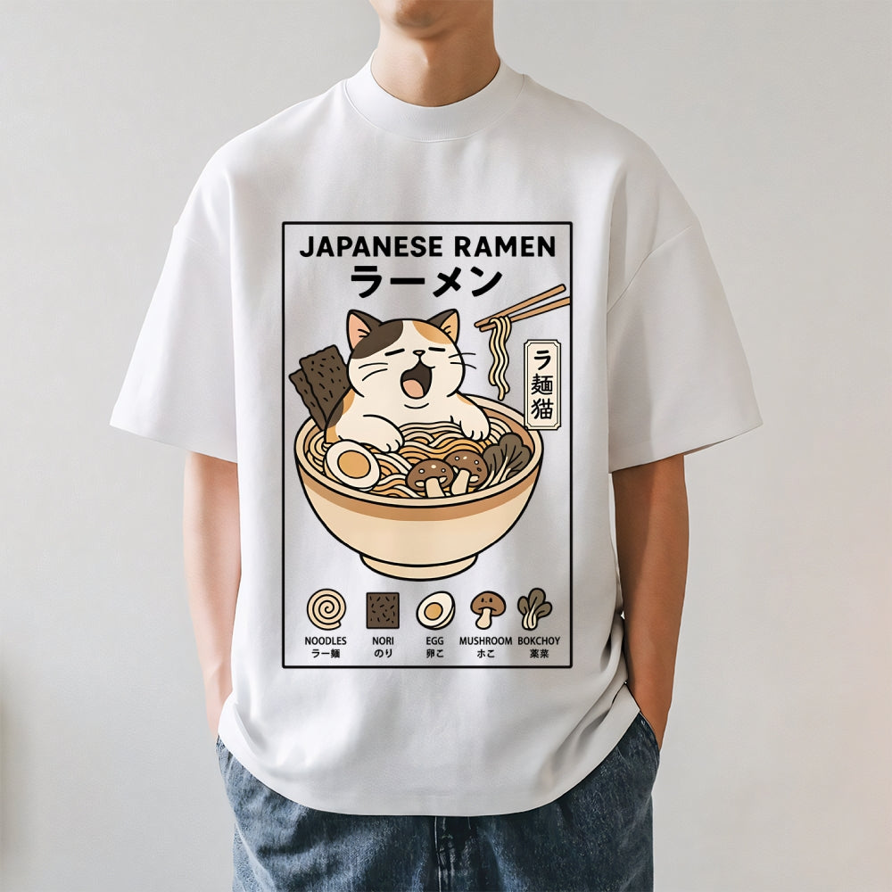 Ramen Cat Japanese Style Classic Tee
