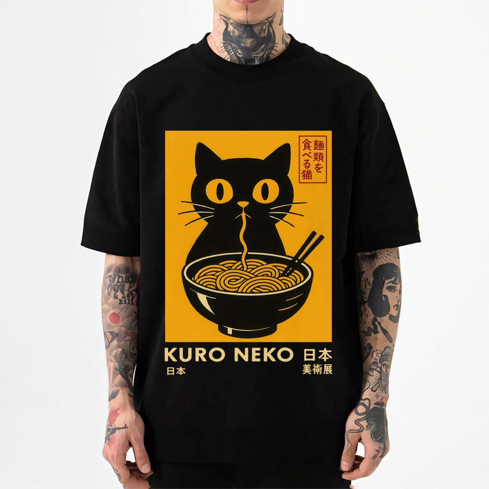 Cat Ramen Japanese Style Classic Tee