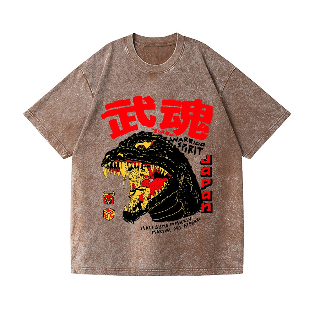 Kaiju Vintage Wash Japanese Design T-Shirt