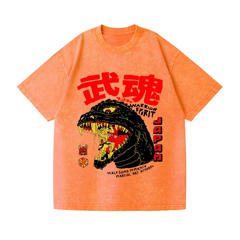 Kaiju Vintage Wash Japanese Design T-Shirt