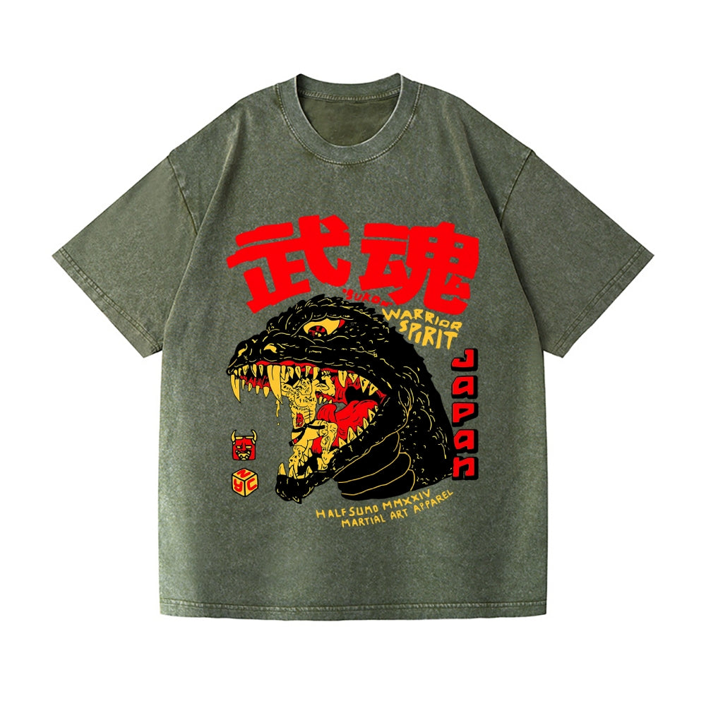 Kaiju Vintage Wash Japanese Design T-Shirt