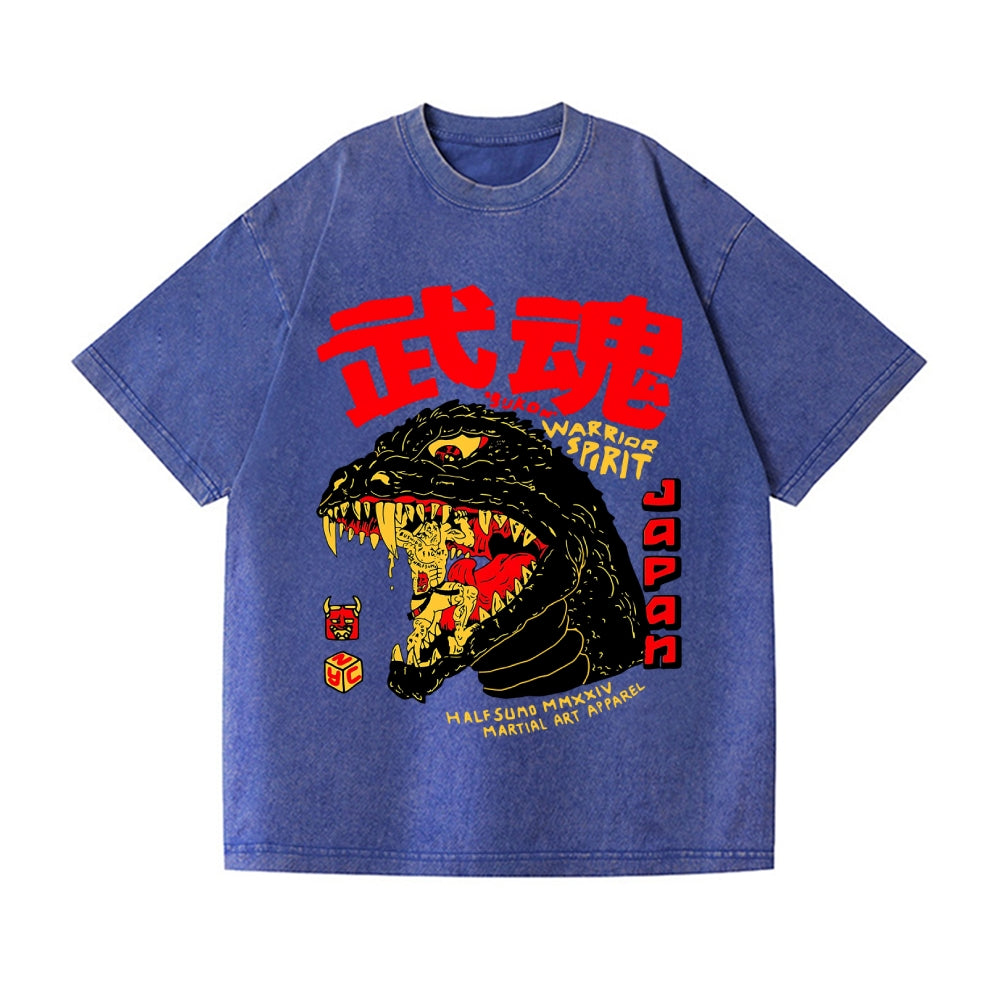 Kaiju Vintage Wash Japanese Design T-Shirt