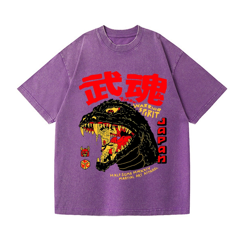 Kaiju Vintage Wash Japanese Design T-Shirt