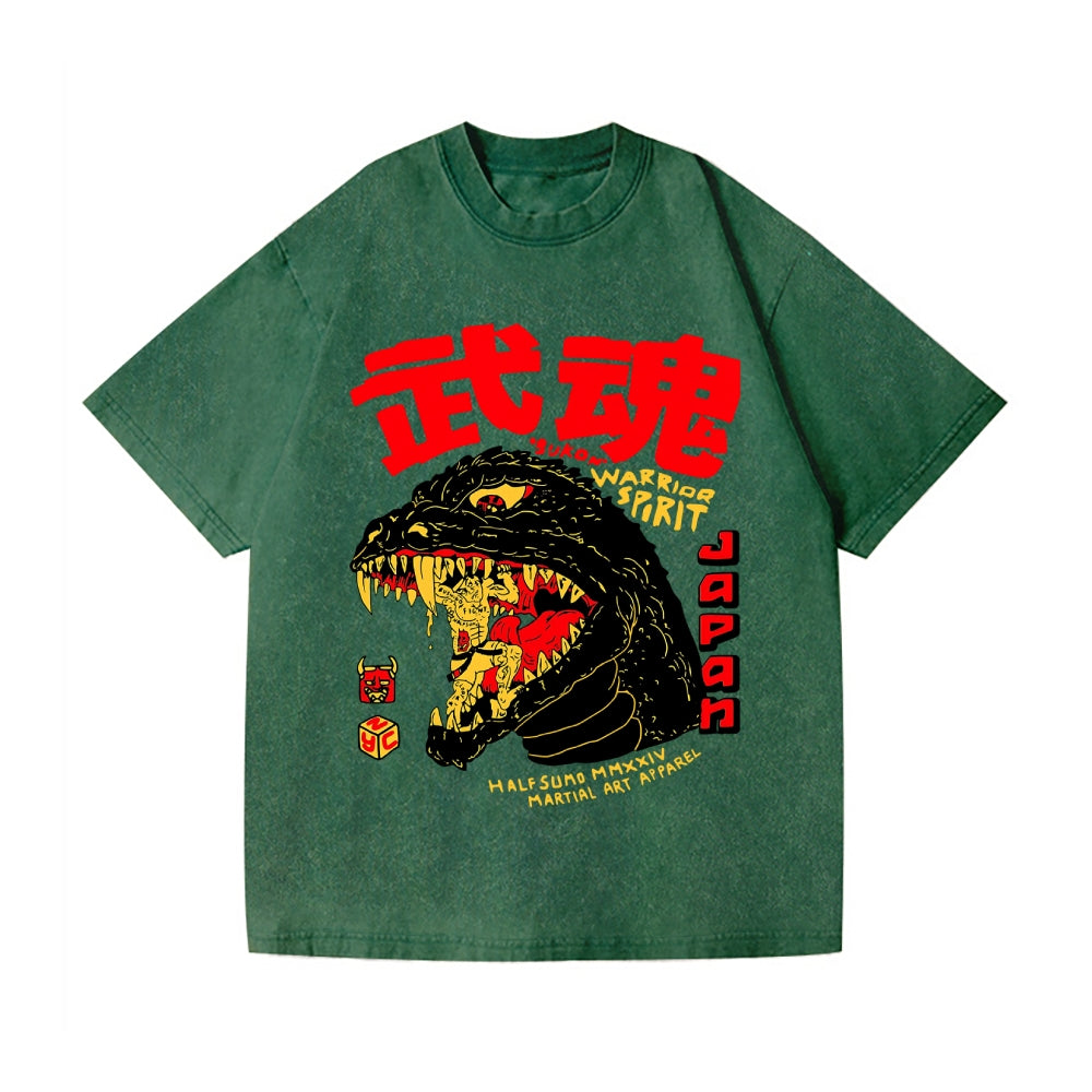 Kaiju Vintage Wash Japanese Design T-Shirt