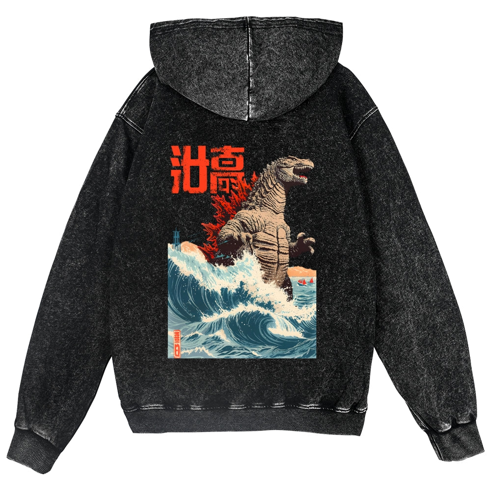 Kaiju Vintage Wash Zip Hoodie