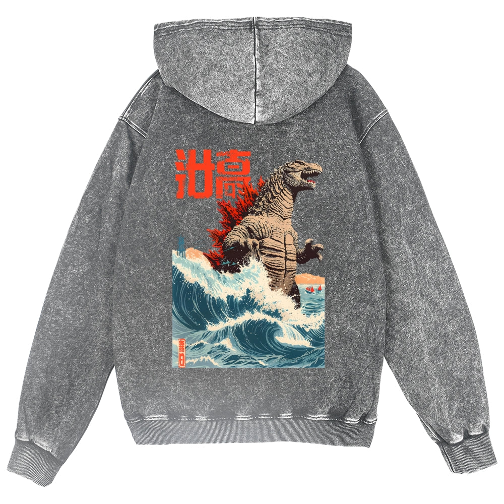 Kaiju Vintage Wash Zip Hoodie
