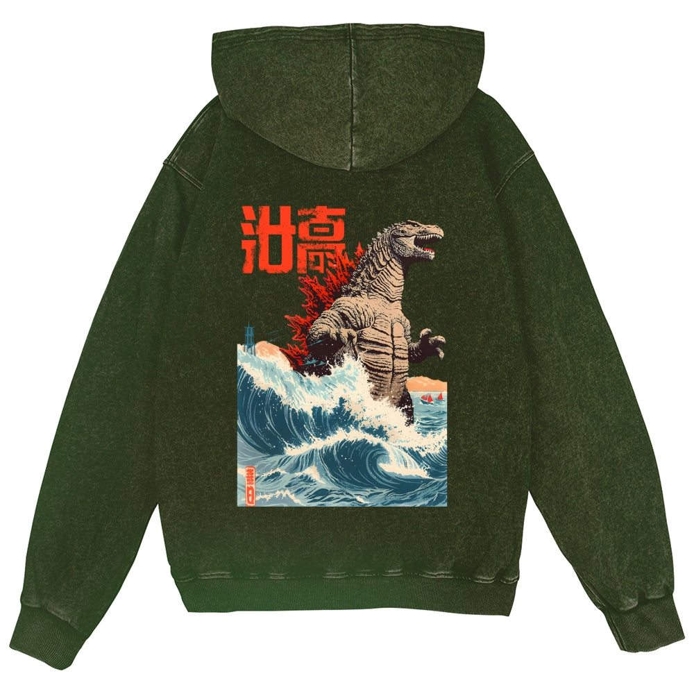 Kaiju Vintage Wash Zip Hoodie