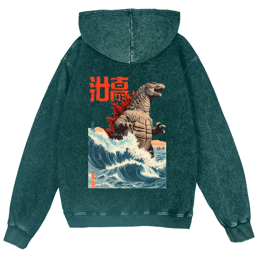 Kaiju Vintage Wash Zip Hoodie