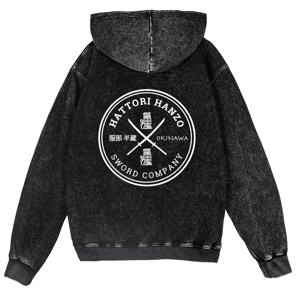 Hattori Hanzo Vintage Wash Zip Hoodie
