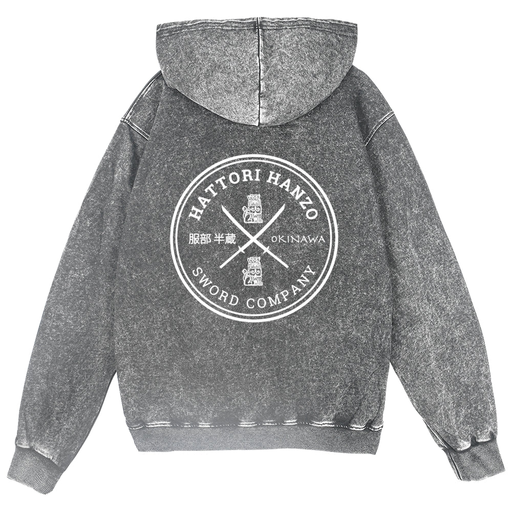 Hattori Hanzo Vintage Wash Zip Hoodie