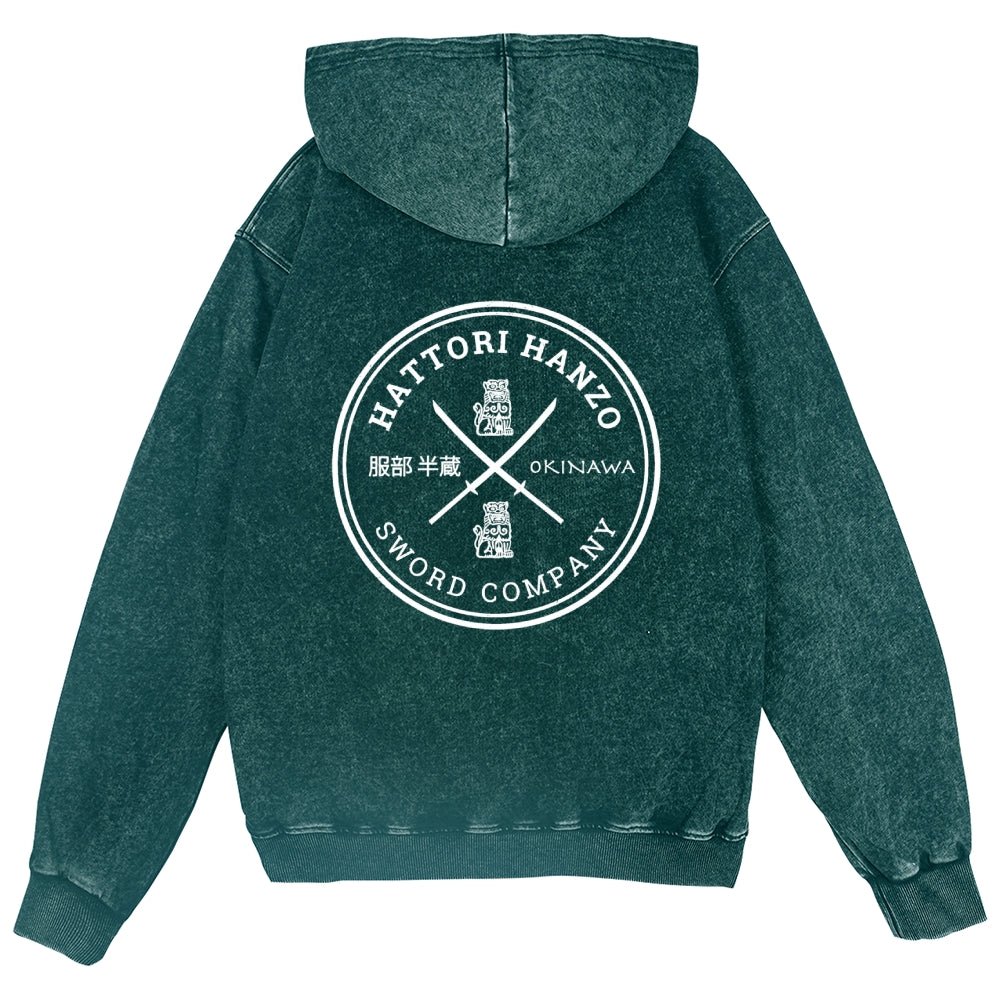 Hattori Hanzo Vintage Wash Zip Hoodie