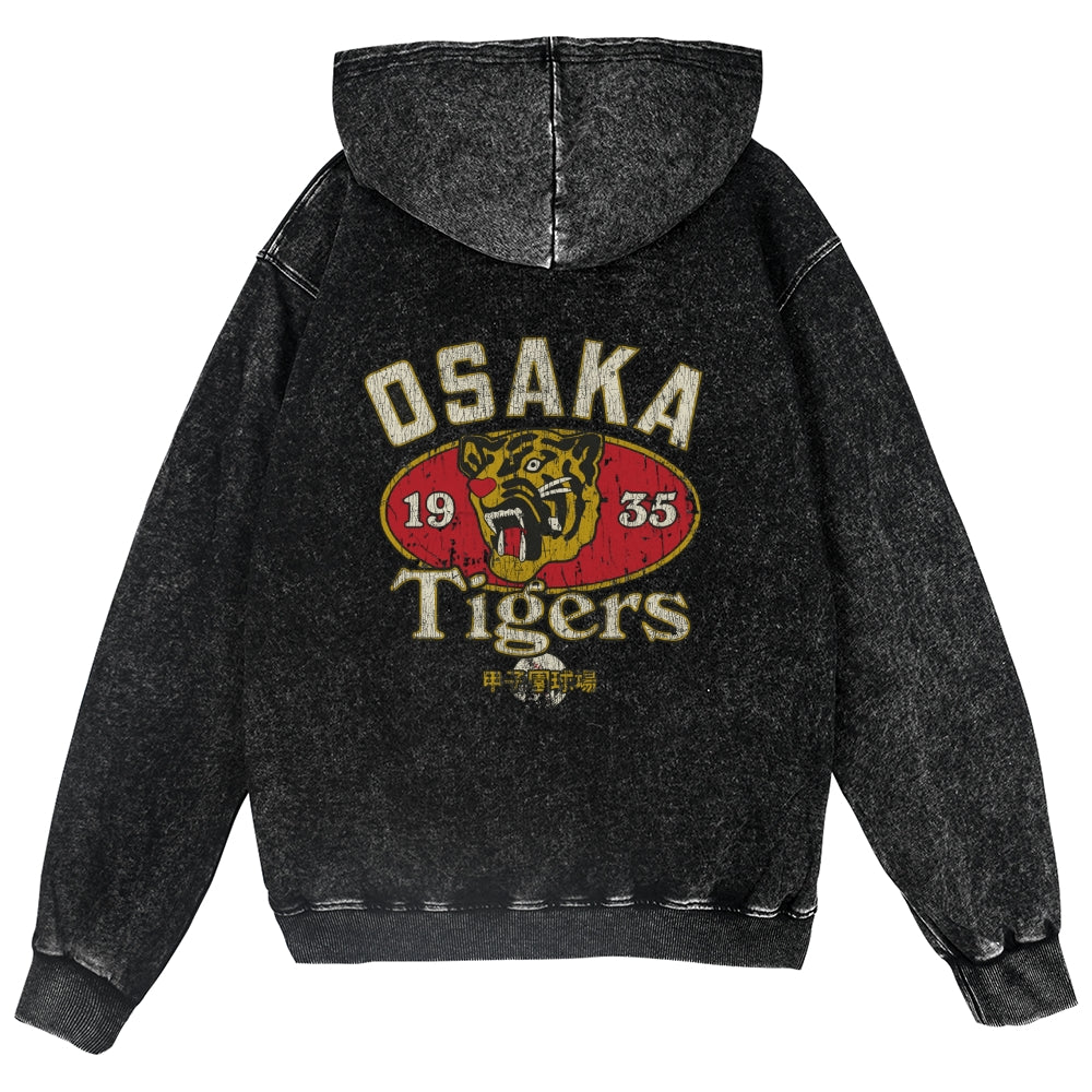 Osaka Tiger Vintage Wash Zip Hoodie