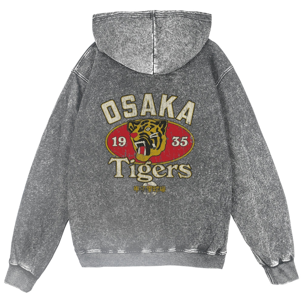 Osaka Tiger Vintage Wash Zip Hoodie
